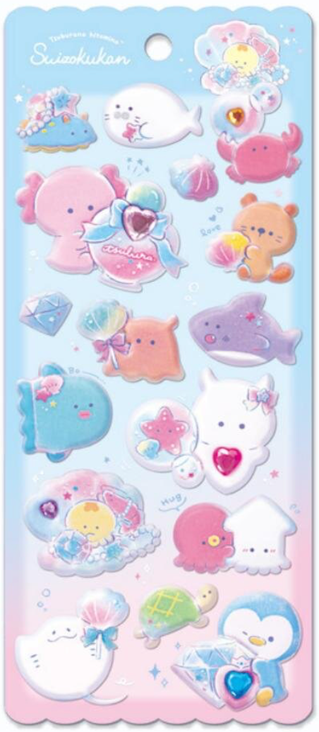 Round Eyes Puffy Stickers Aquarium 1