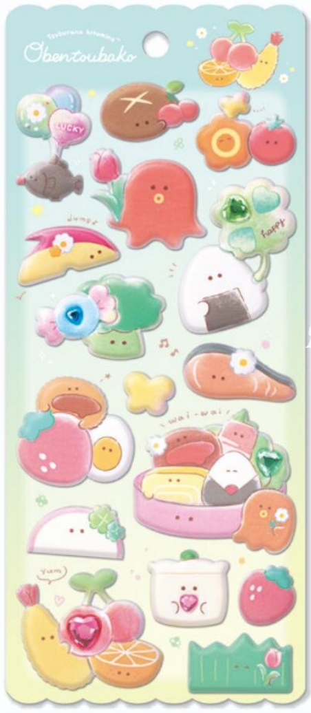 Round Eyes Puffy Stickers Lunch Box