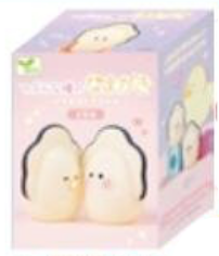 Blind Box Round Eyes Raw Oyster Soft Vinyl Figures  (10 per box)
