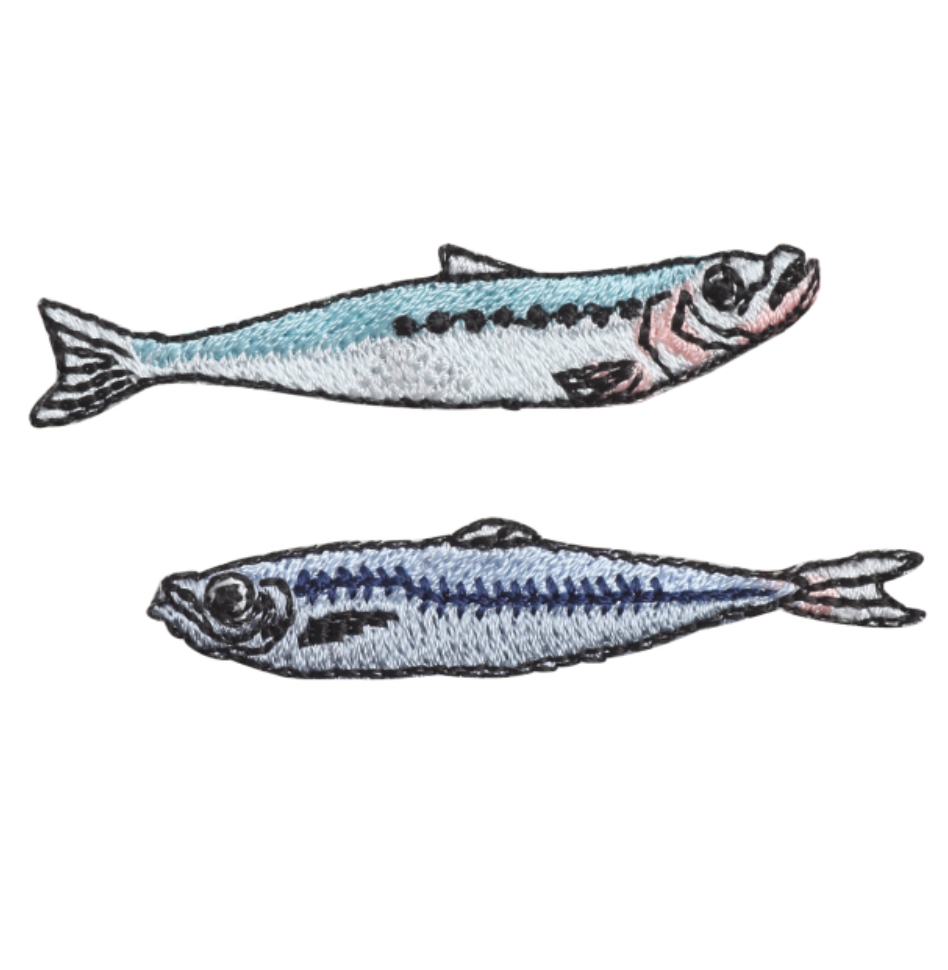 Iron-on Patch Ocean Sardine / Horse Mackerel