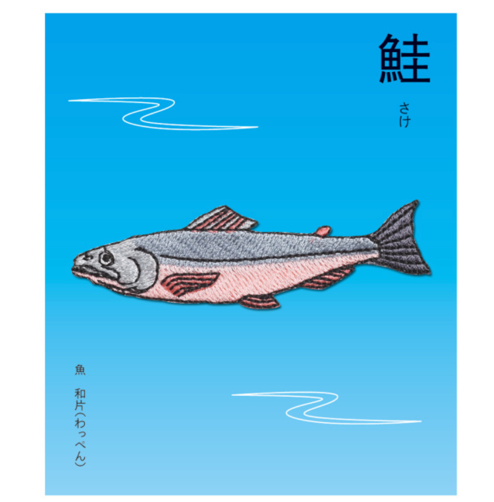 Iron-on Patch Ocean Salmon