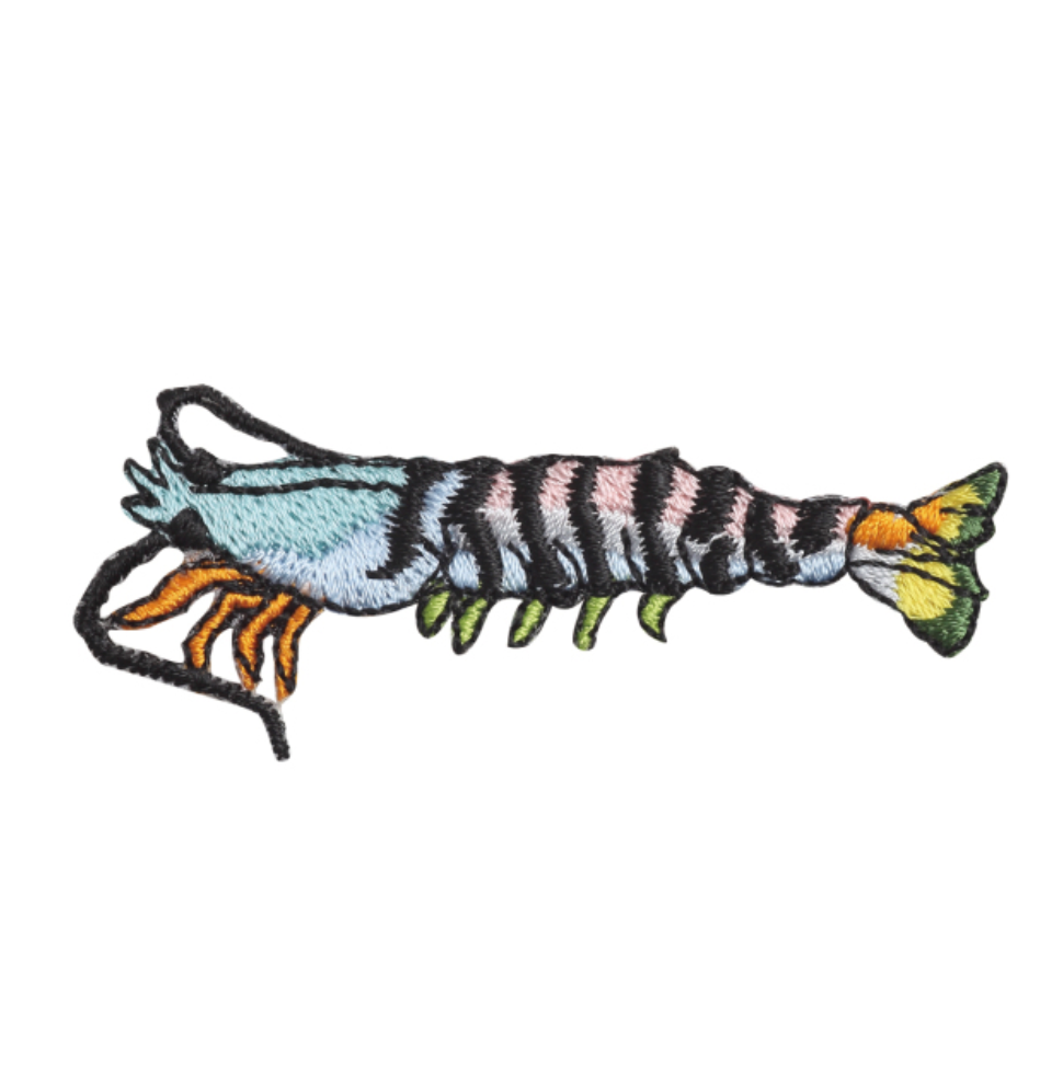 Iron-on Patch Ocean Tiger Prawn