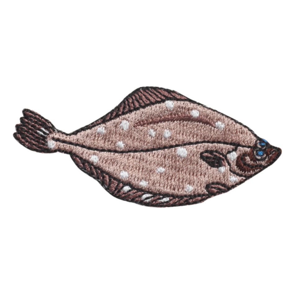 Iron-on Patch Ocean Spotted Halibut