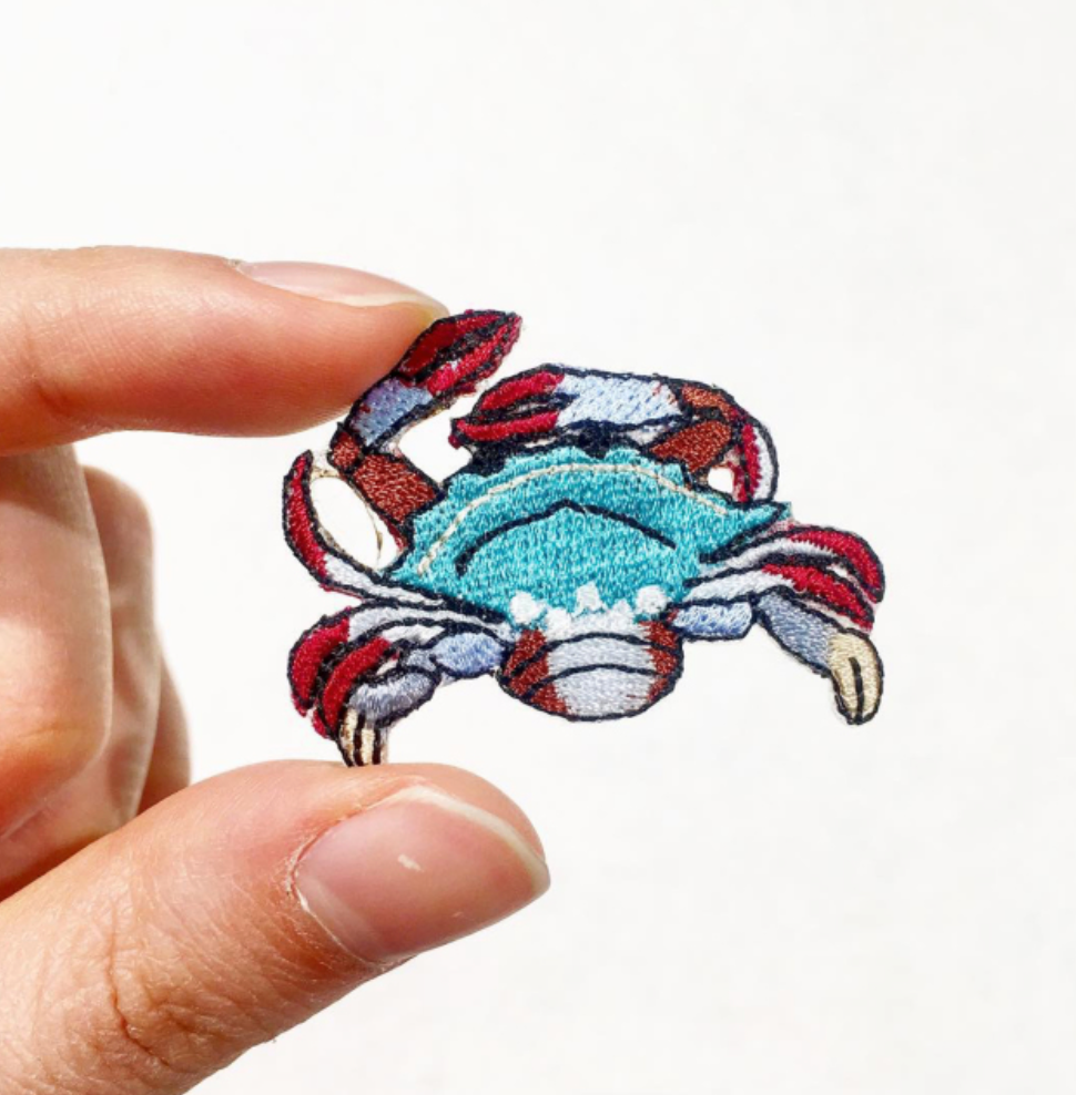 Iron-on Patch Ocean Blue Crab