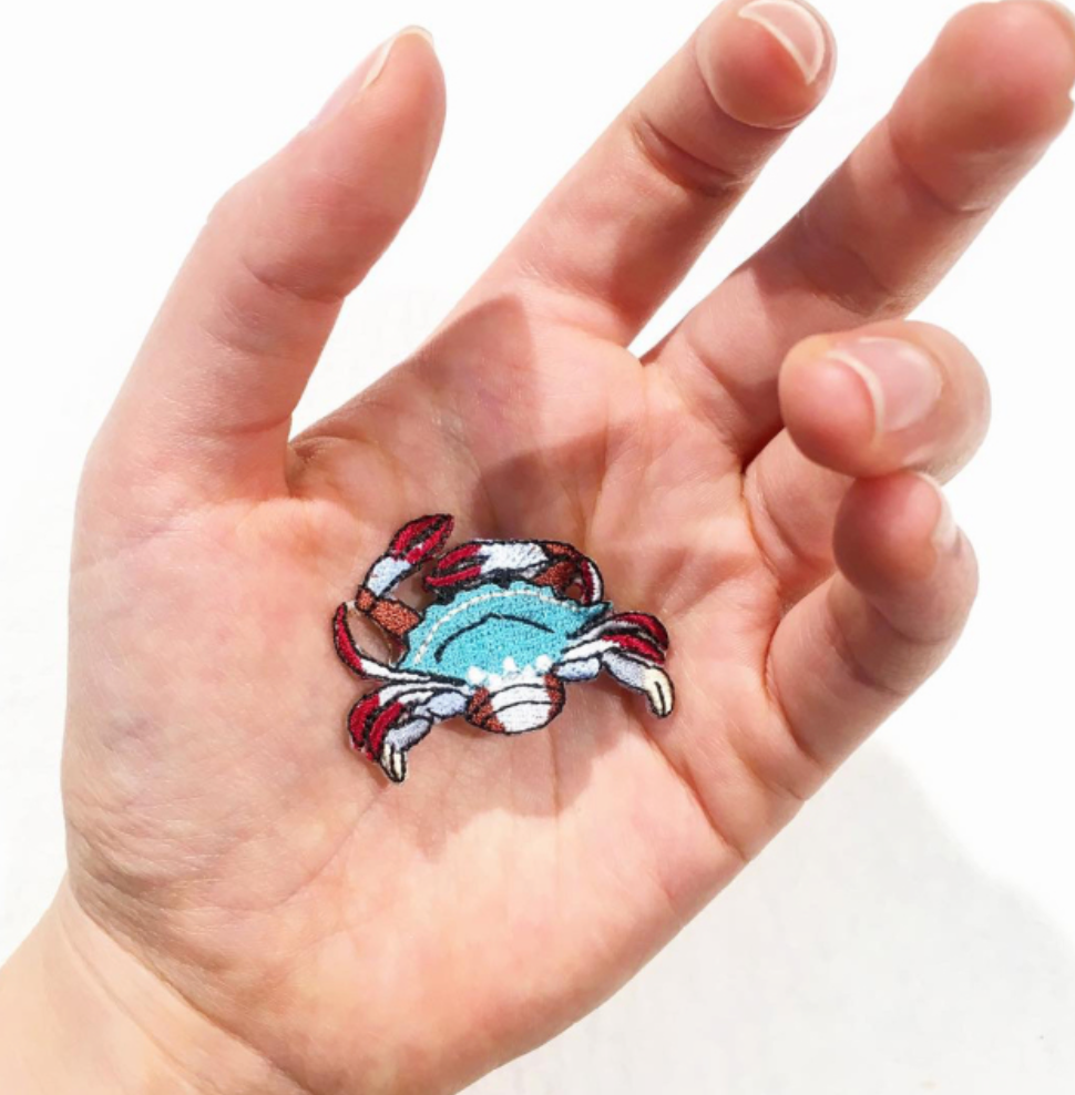 Iron-on Patch Ocean Blue Crab