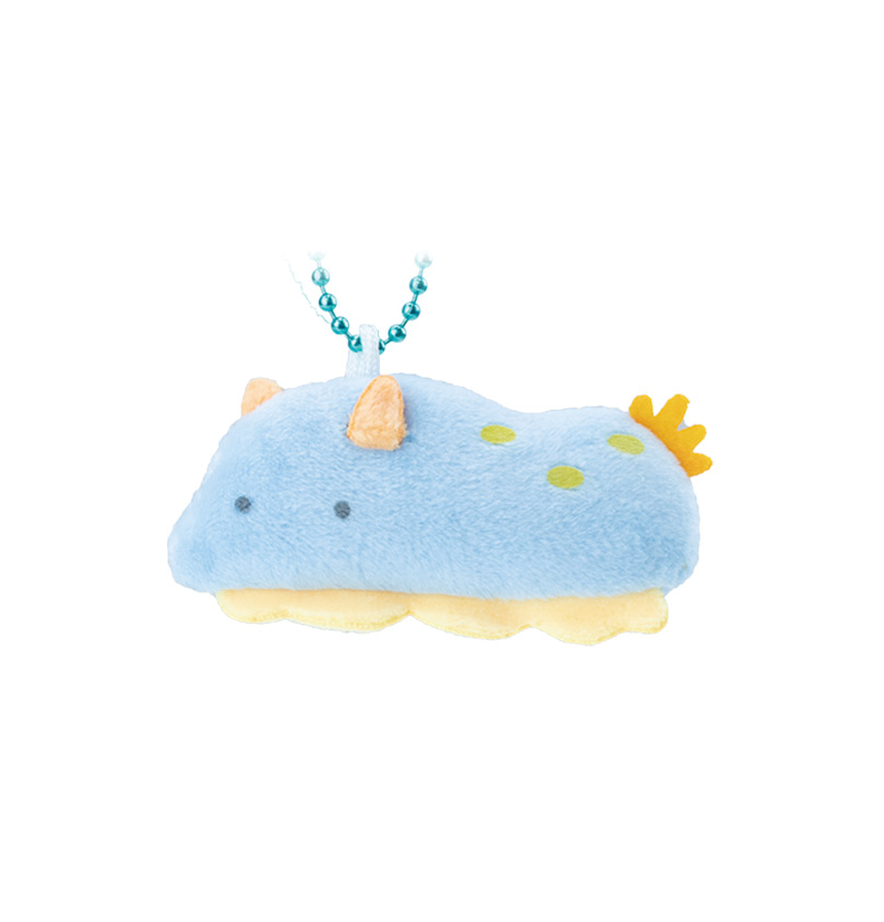 Round Eyes Aquarium Mini Keychain Sea Slug Blue