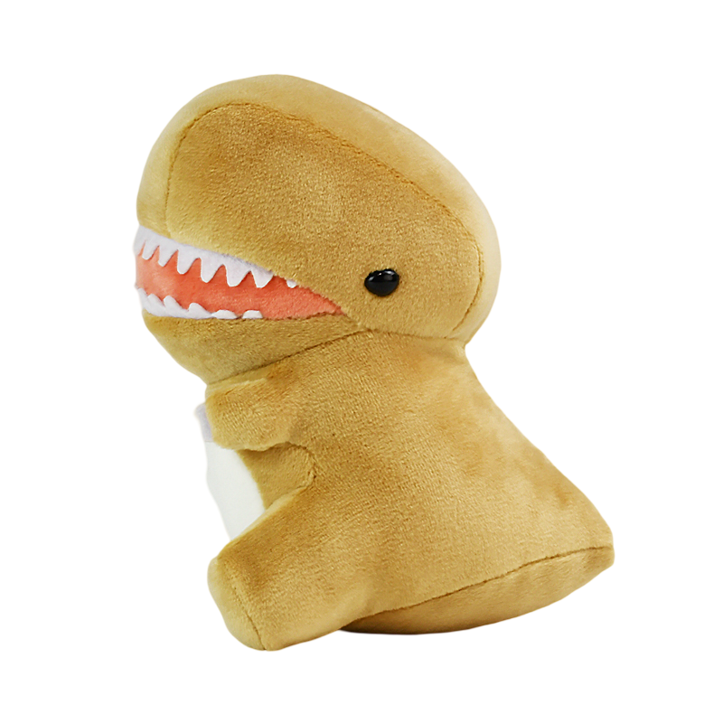 Mochi Fuwa Plush Dino T-Rex Brown Small