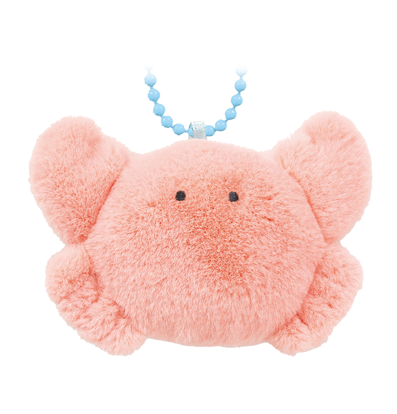 Round Eyes Aquarium Fluffy Keychain Crab