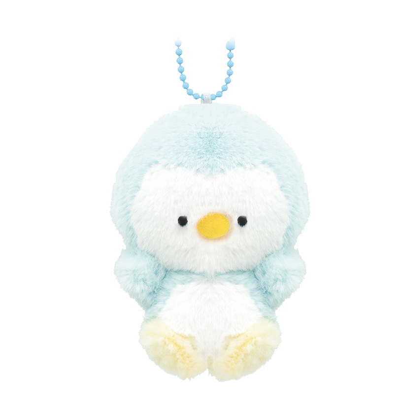 Round Eyes Aquarium Fluffy Keychain Penguin