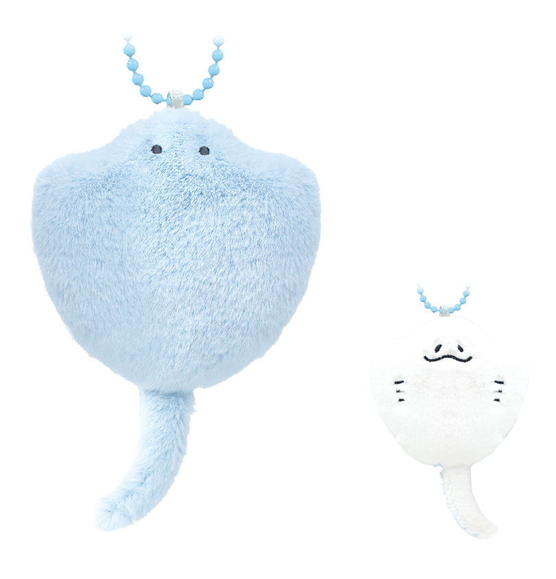 Round Eyes Aquarium Fluffy Keychain Stingray