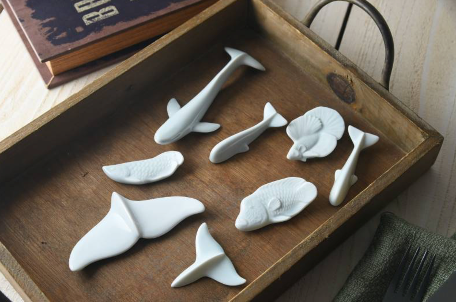 Ceramic Utensil Rest Waterline Whale