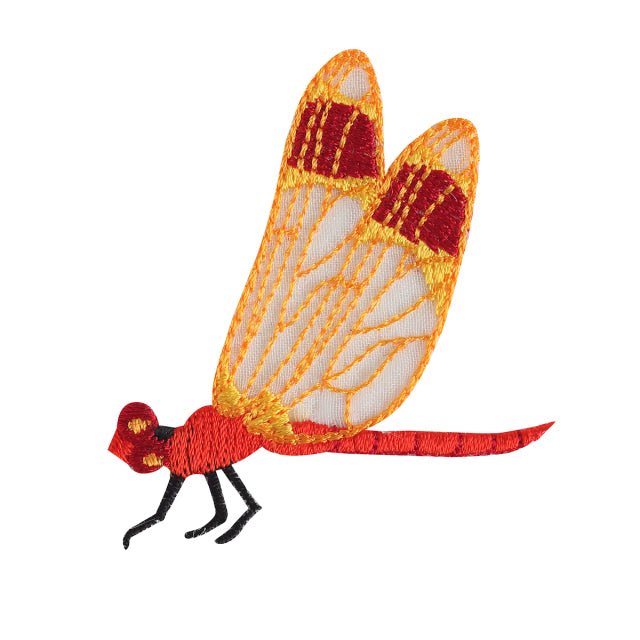 Iron-on Patch Insect Banded Darter Dragonfly