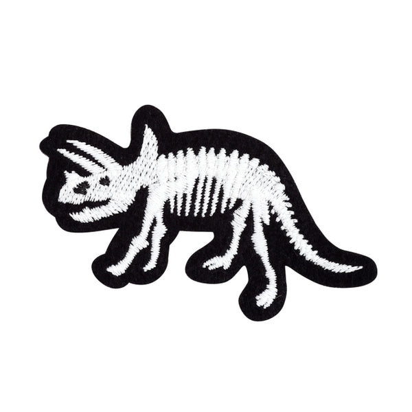 Toppa Termoadesiva Dinosauro Triceratops Ricamata – Cuciono Facilmente Su T-Shirt, Zaino O Giacca