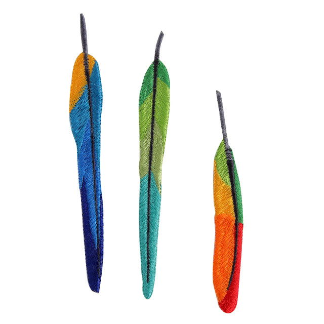 Iron-on Patch Bird Parakeet Feathers