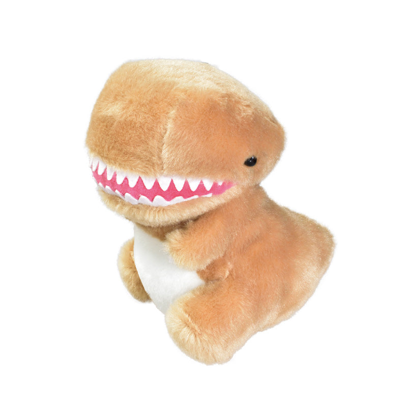 Mochi Fuwa Plush Dino T-Rex Brown Small