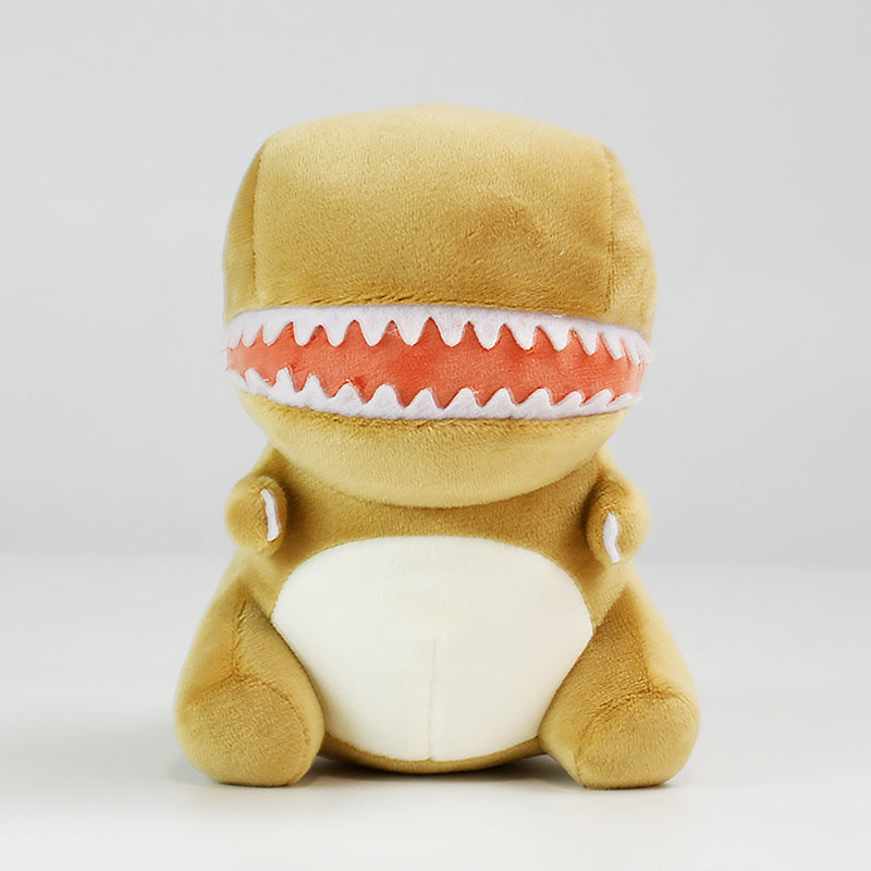 Mochi Fuwa Plush Dino T-Rex Brown Small